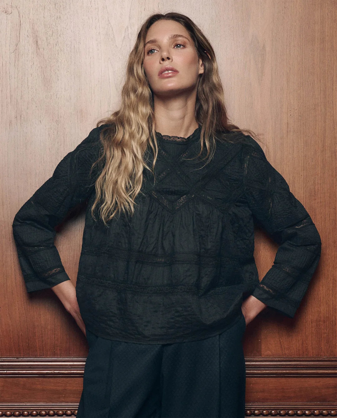 LATTICE LACE VICTORIAN TOP