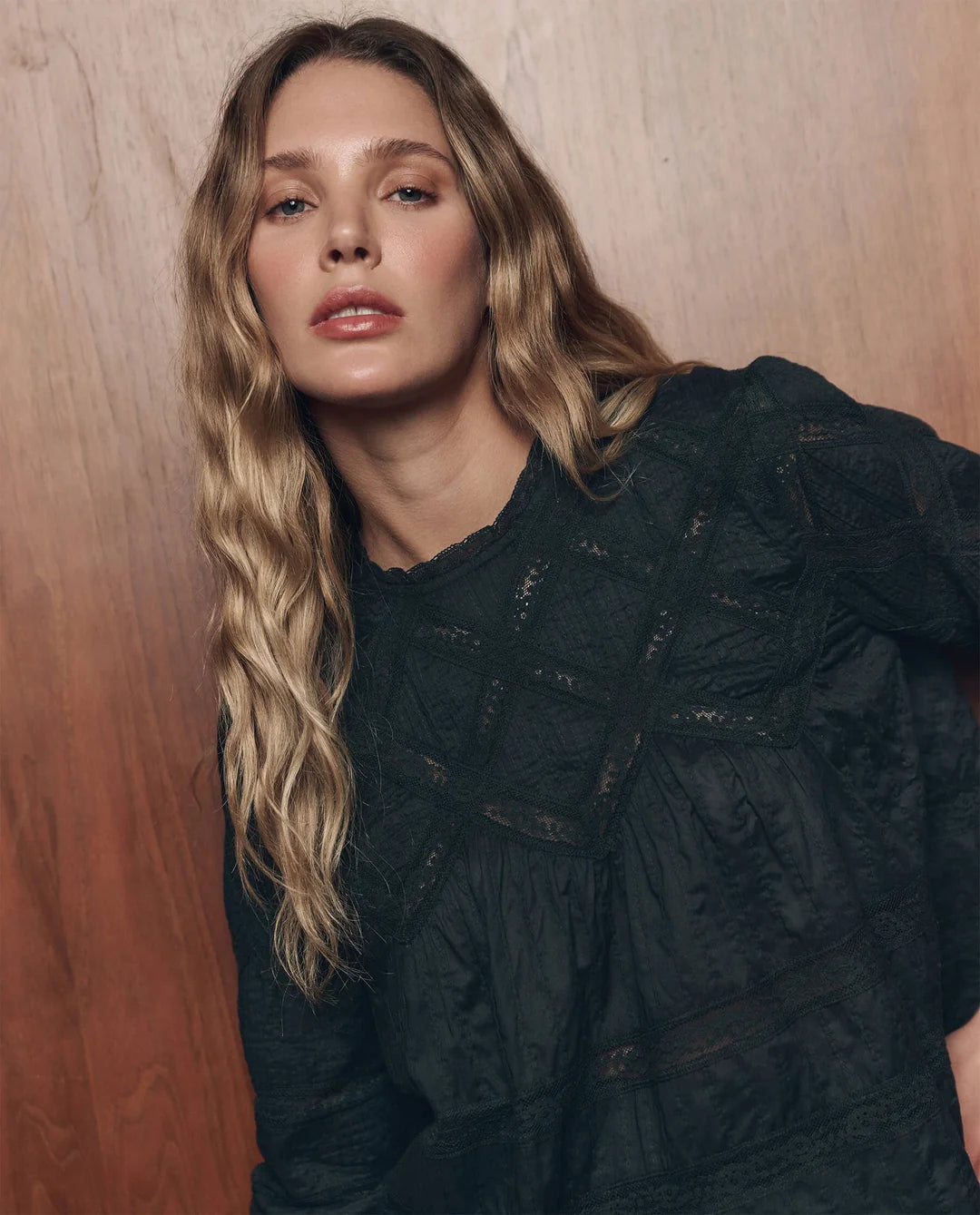LATTICE LACE VICTORIAN TOP