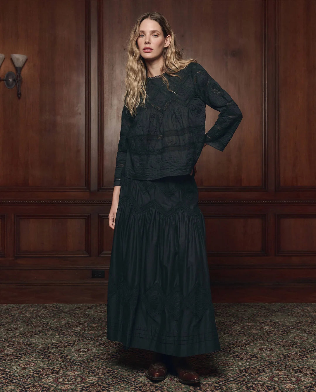 LATTICE LACE VICTORIAN SKIRT