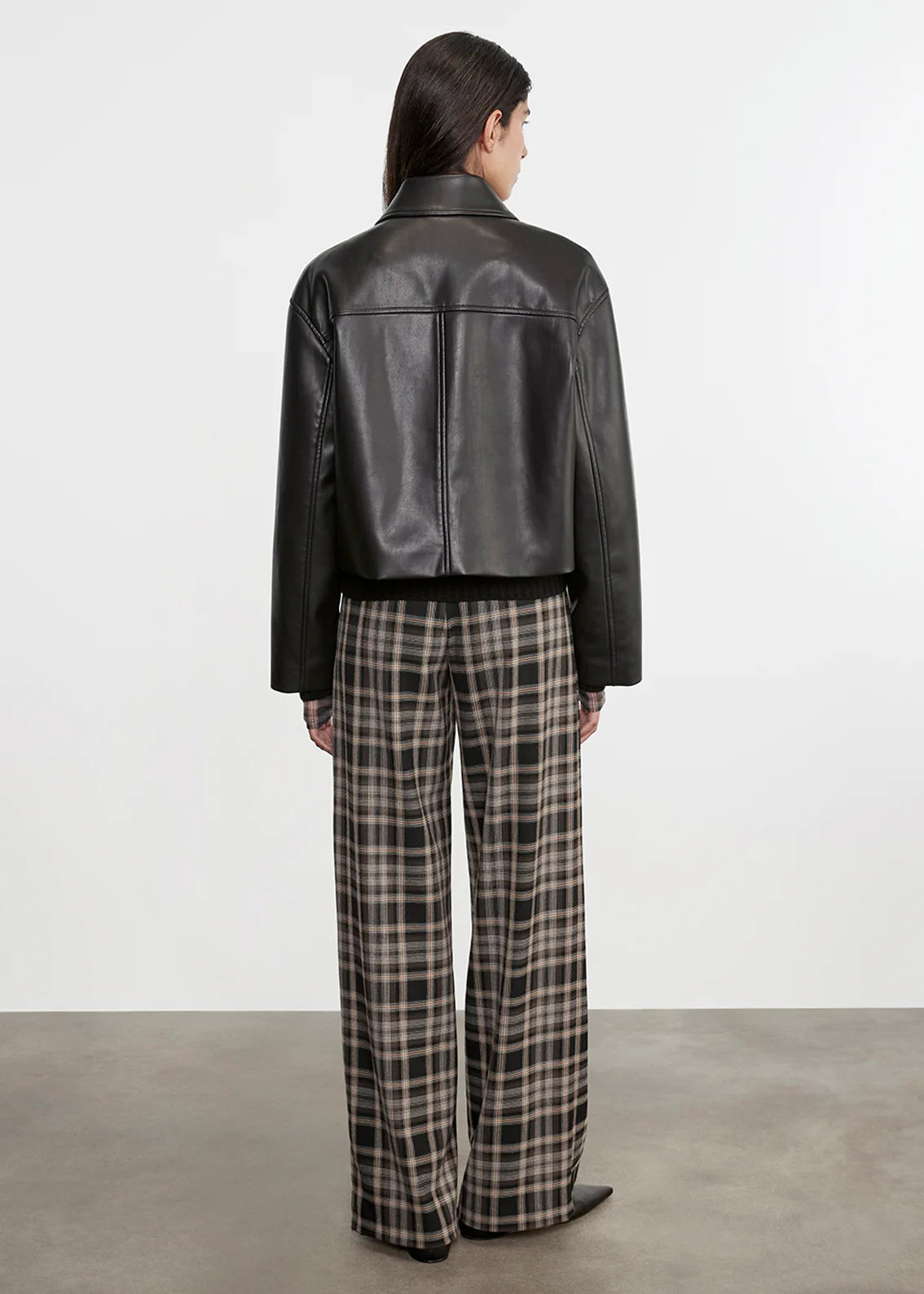 VEGAN LEATHER MINIMAL JACKET