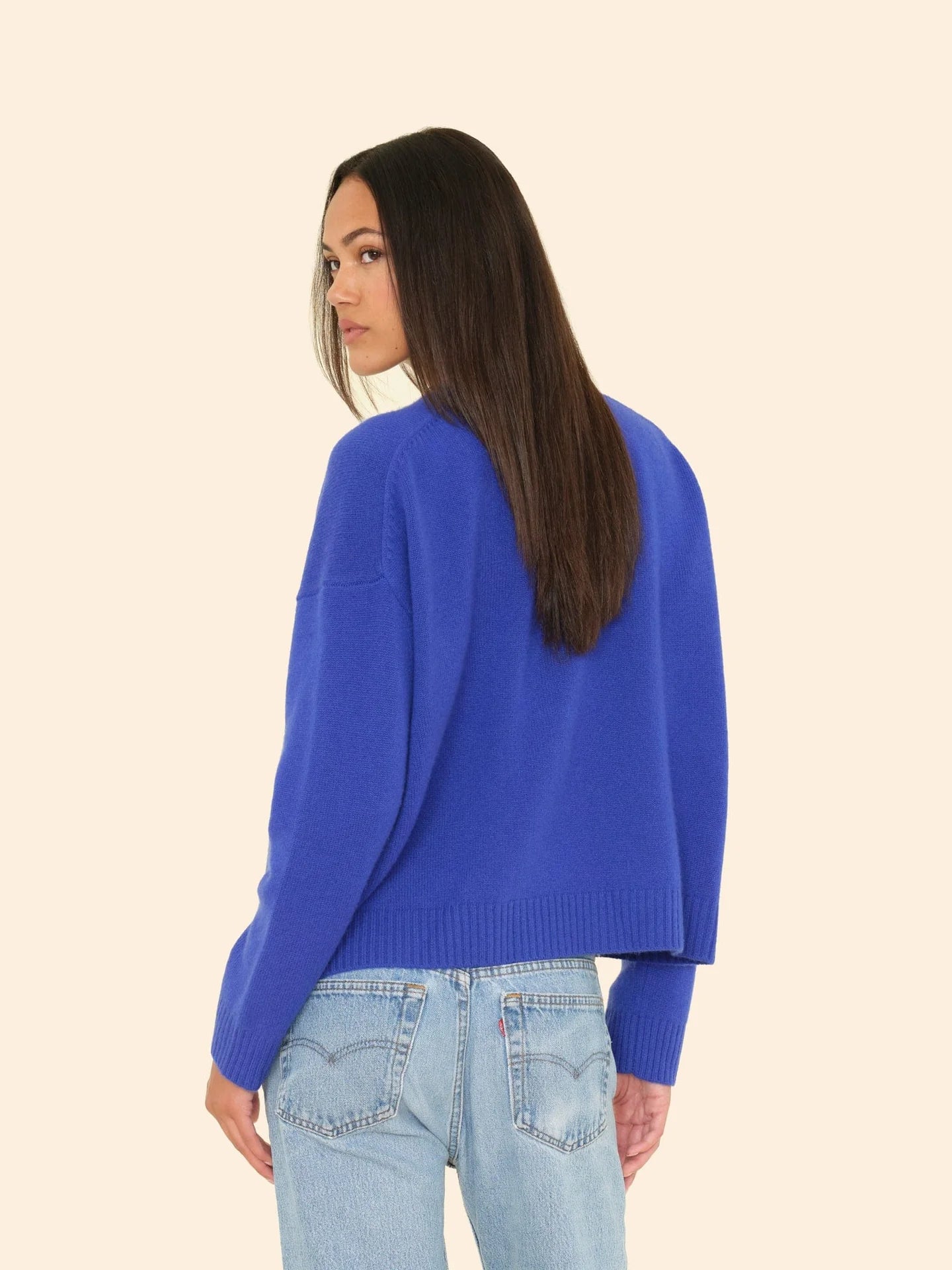 LELA SWEATER IN BRIGHT COBALT