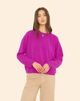 LELA SWEATER IN ELECTRIC VIOLET