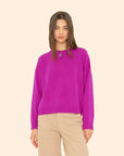 LELA SWEATER IN ELECTRIC VIOLET