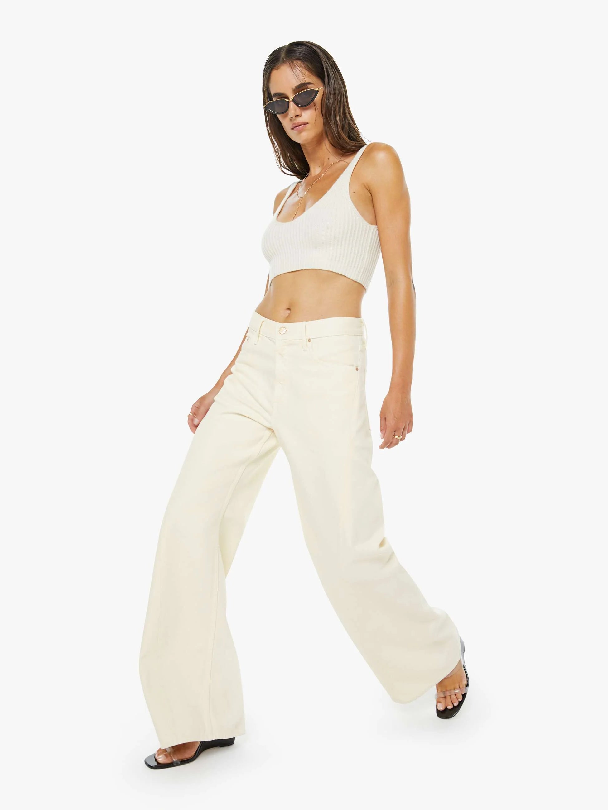 LEMON TWIST SNEAK JEANS IN NATURAL