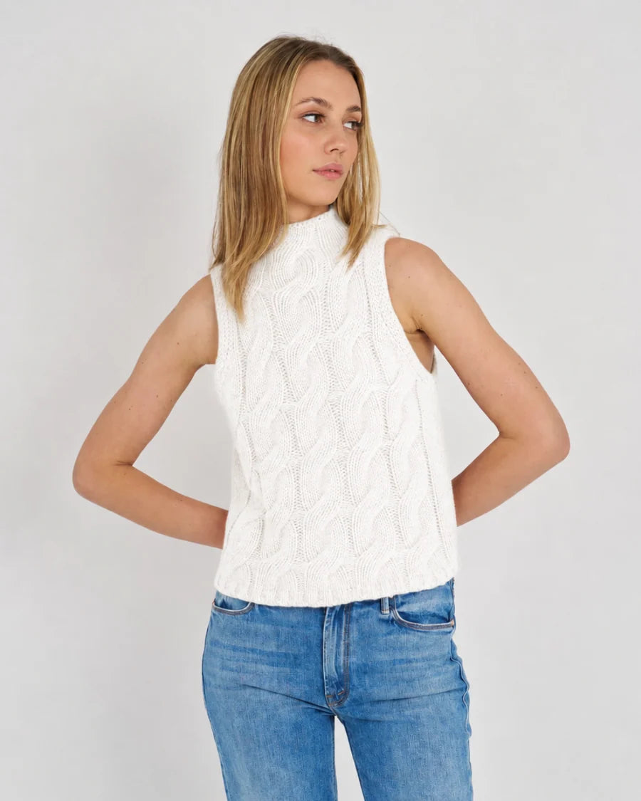 LENNON CASHMERE SWEATER IN ECRU