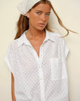 LEXI SHIRT IN WHITE EYELET