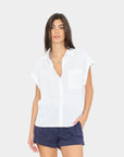 LEXI SHIRT IN WHITE EYELET