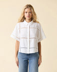 LINEN EYELET SHIRT