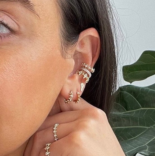 LONDON PAVÉ SPIKE EARRINGS