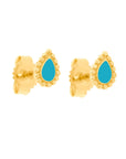 LUCKY CASHMERE EARRINGS / TURQUOISE