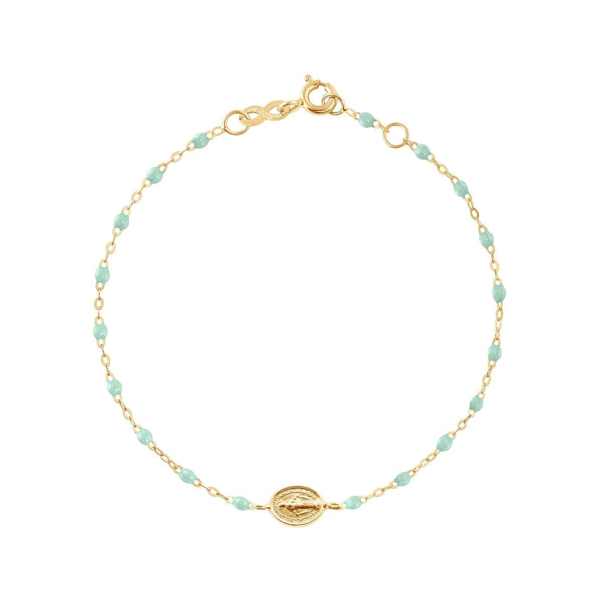 6.7" CLASSIC MADONNA CHARM JADE BRACELET