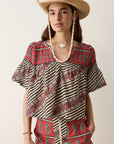 MARQUEE FLUTED BLOUSE