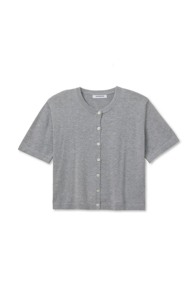 MAUDE CARDIGAN IN HEATHER GREY