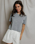 MAUDE CARDIGAN IN HEATHER GREY