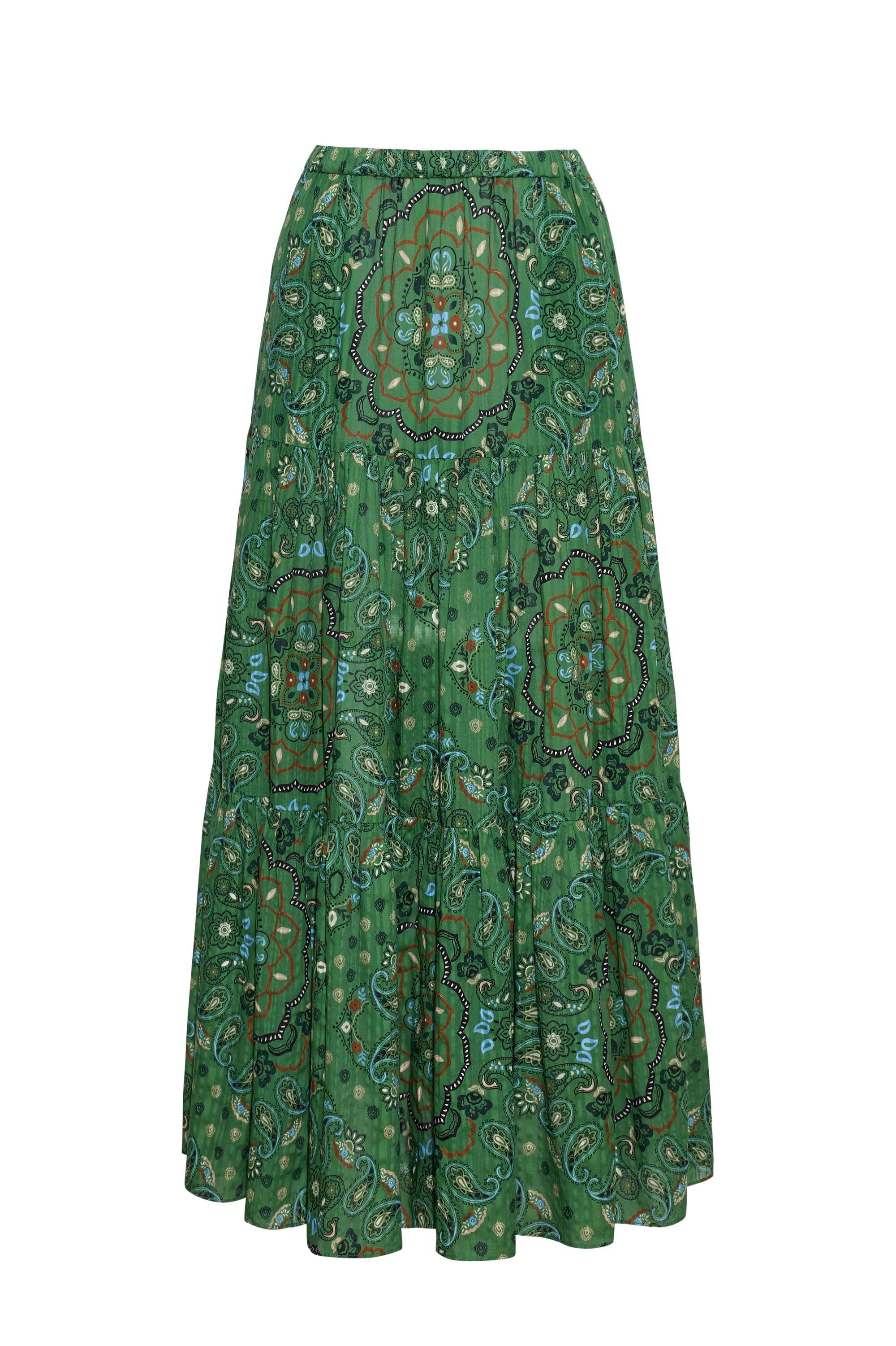 MELANIE SKIRT IN BANDANA GREEN