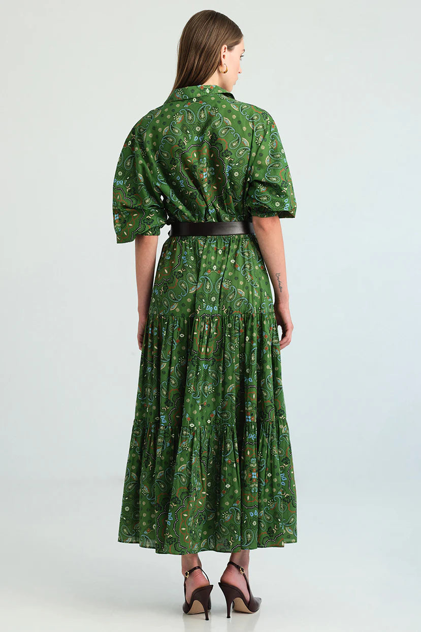 MELANIE SKIRT IN BANDANA GREEN