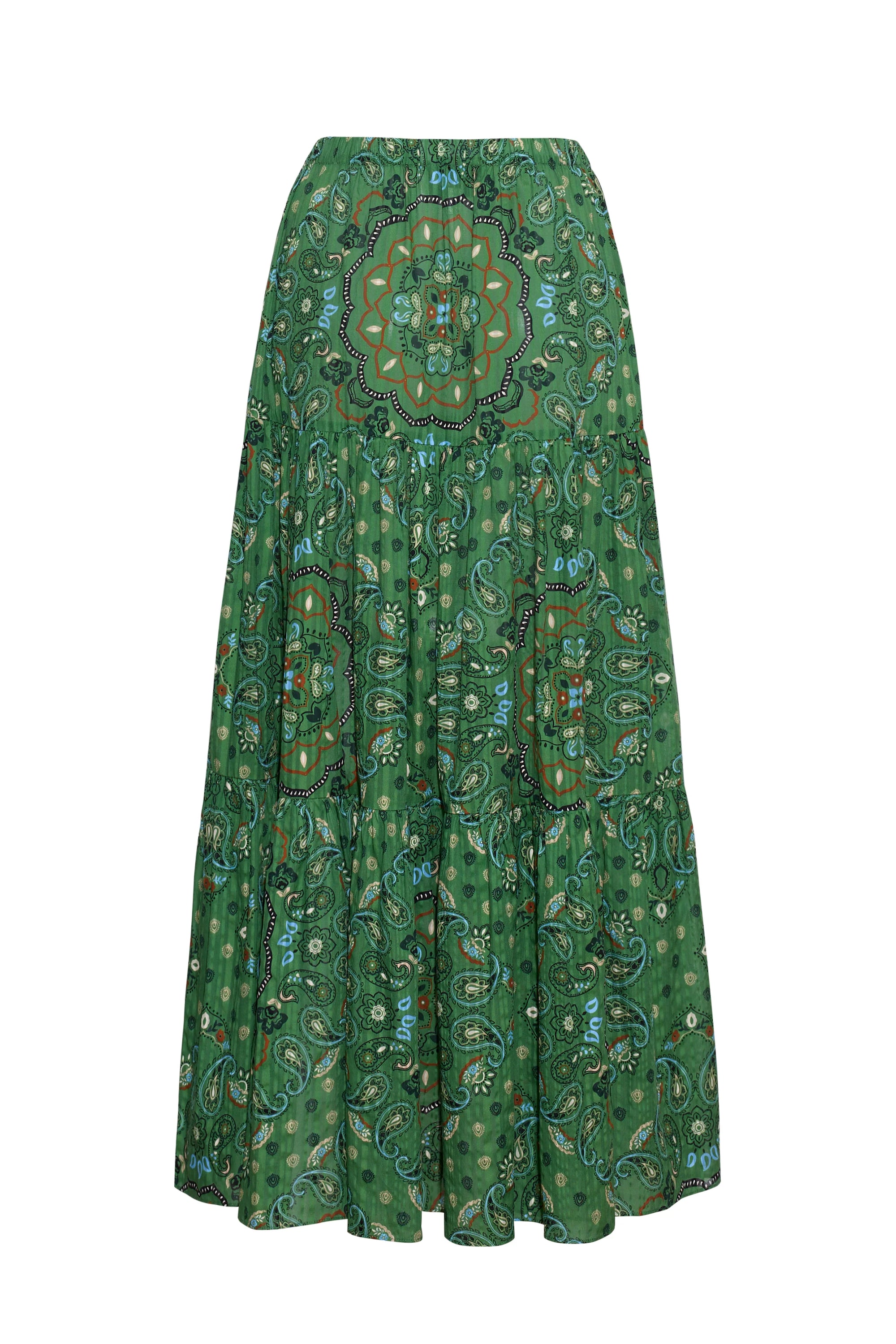 MELANIE SKIRT IN BANDANA GREEN