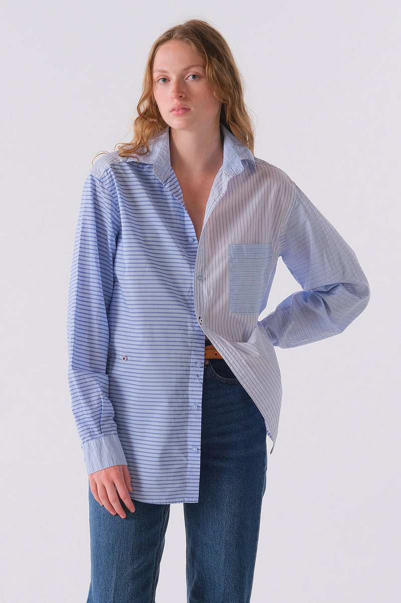 MEN'S SHIRT IN SCRAPPY STRIPE