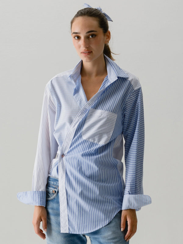 MEN'S SHIRT IN SCRAPPY STRIPE