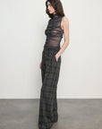 MESH SLEEVELESS TWIST TOP