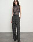 MESH SLEEVELESS TWIST TOP