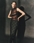 MESH SLEEVELESS TWIST TOP