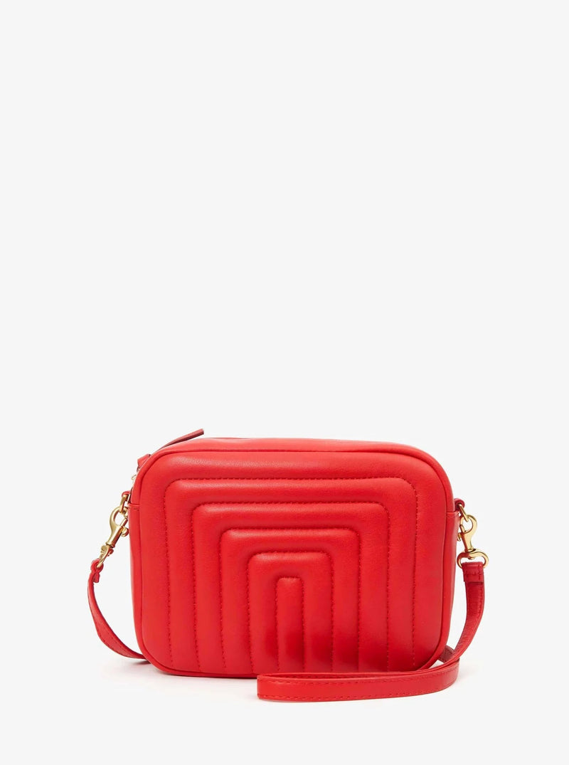 MIDI SAC IN QUILTED ROUGE NAPPA LEATHER