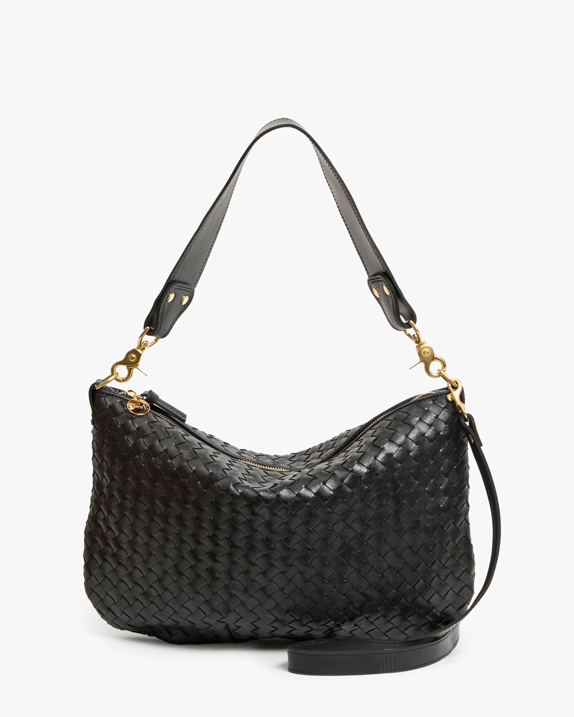 MOYEN MESSENGER IN BLACK DIAGONAL CHECK