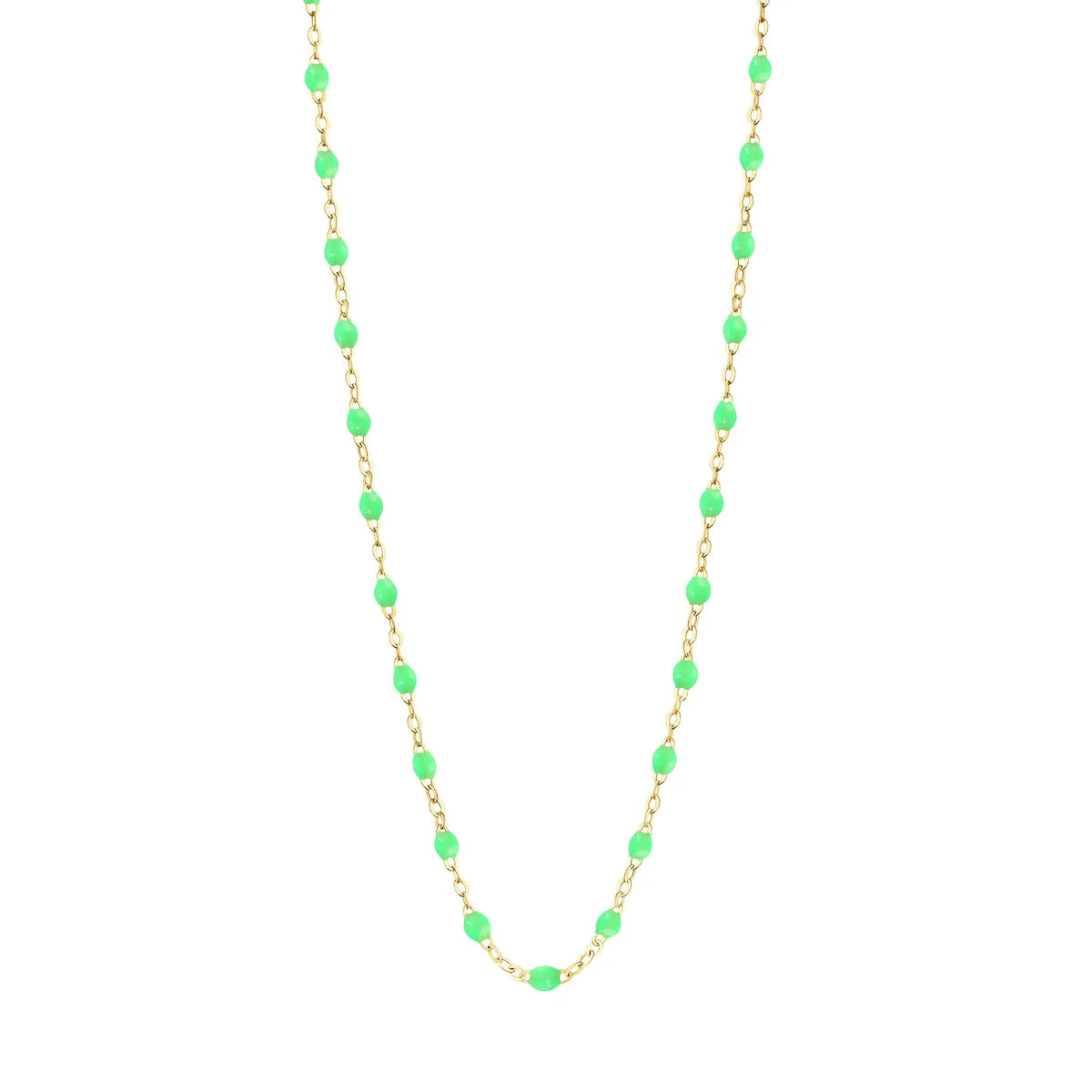 CLASSIC NECKLACE / 16.5" / NEON GREEN