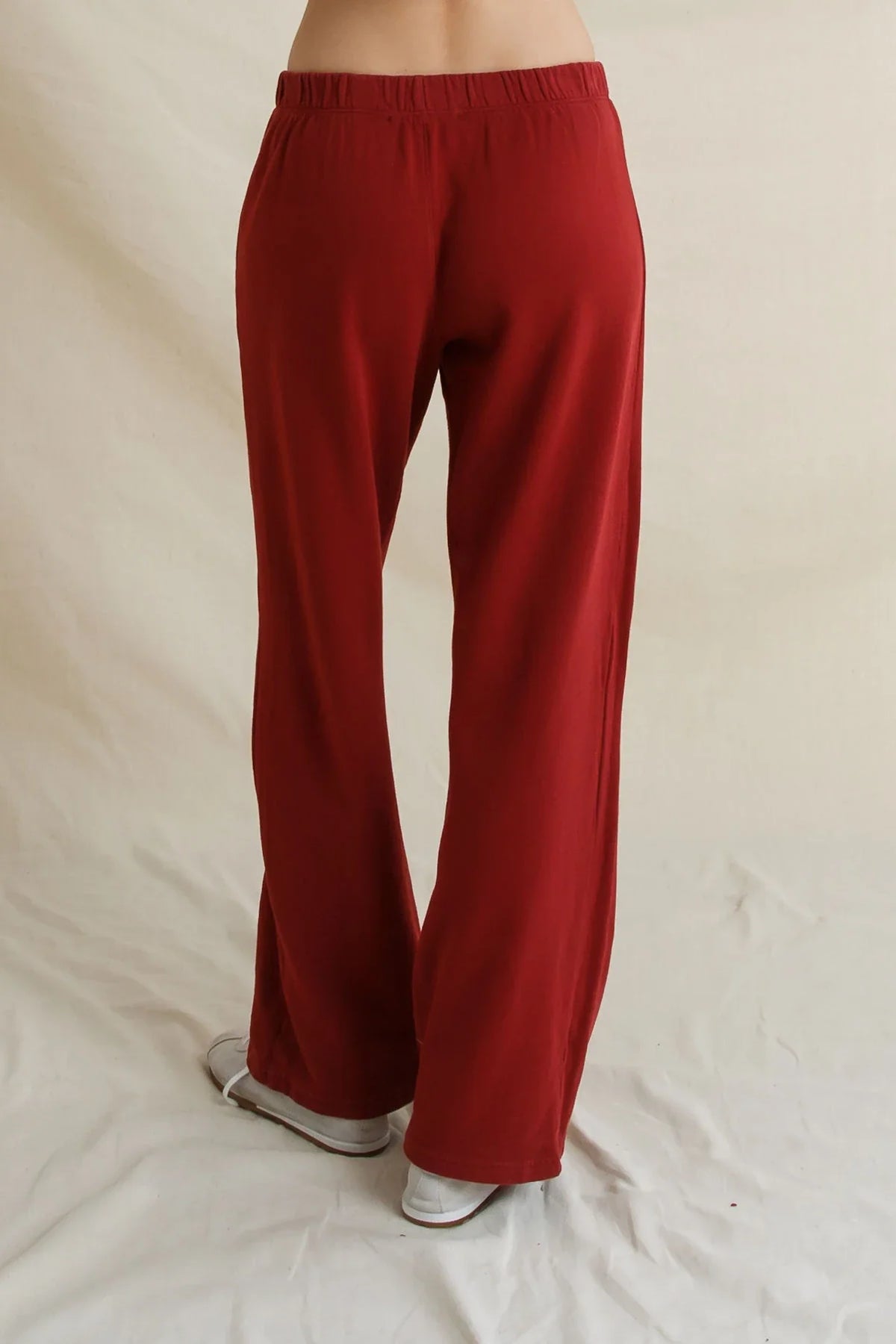 NORA FRENCH TERRY PANT IN RUBY RED