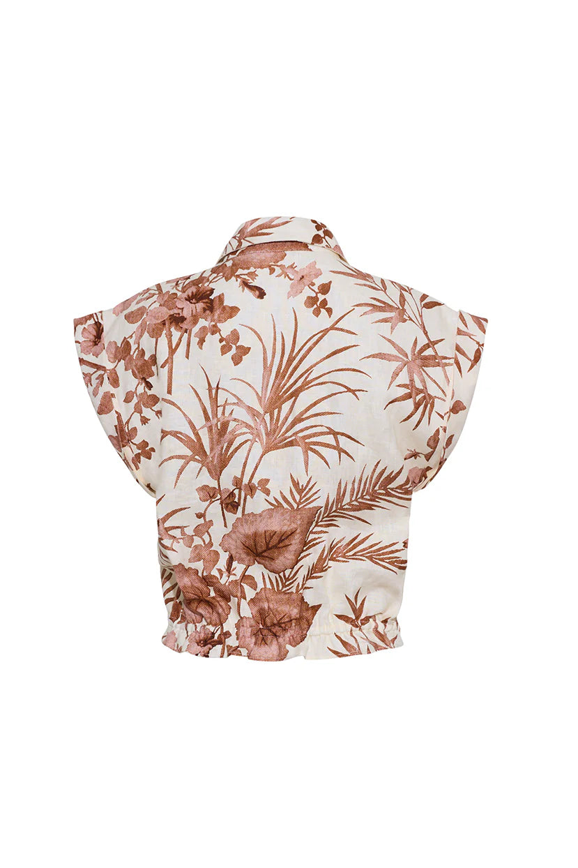 OCTAVIA TOP IN PARADISE CAMEL