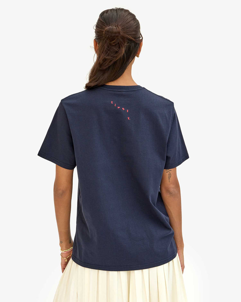 ORIGINAL TEE IN NAVY W/POPPY CIAO