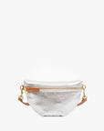 PETITE FANNY PACK IN SILVER LAMBA