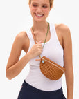PETITE FANNY PACK IN TAN RATTAN