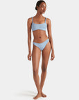 PHOEBE BIKINI SET IN METALLIC ICE BLUE