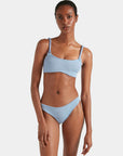 PHOEBE BIKINI SET IN METALLIC ICE BLUE