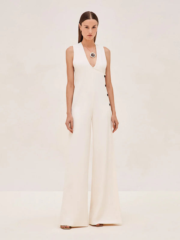POWELL JUMPSUIT IN IVORY