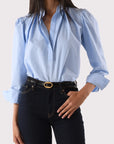 PUFF SHIRT IN GARÇON BLEU
