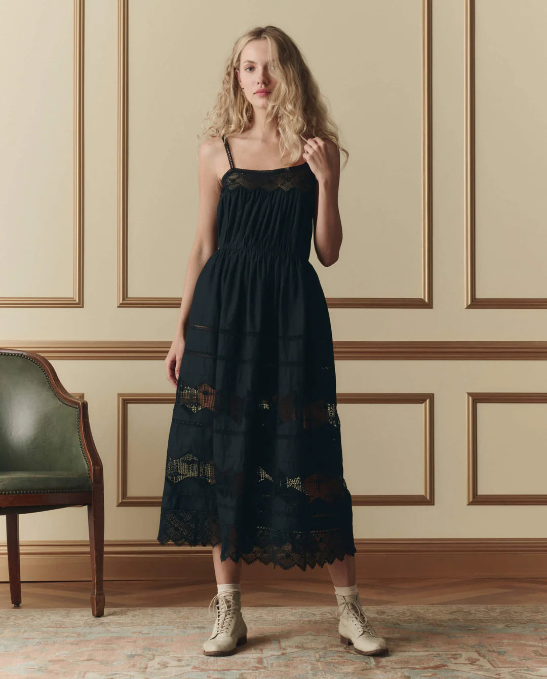 ROSETTE CROCHET DRESS