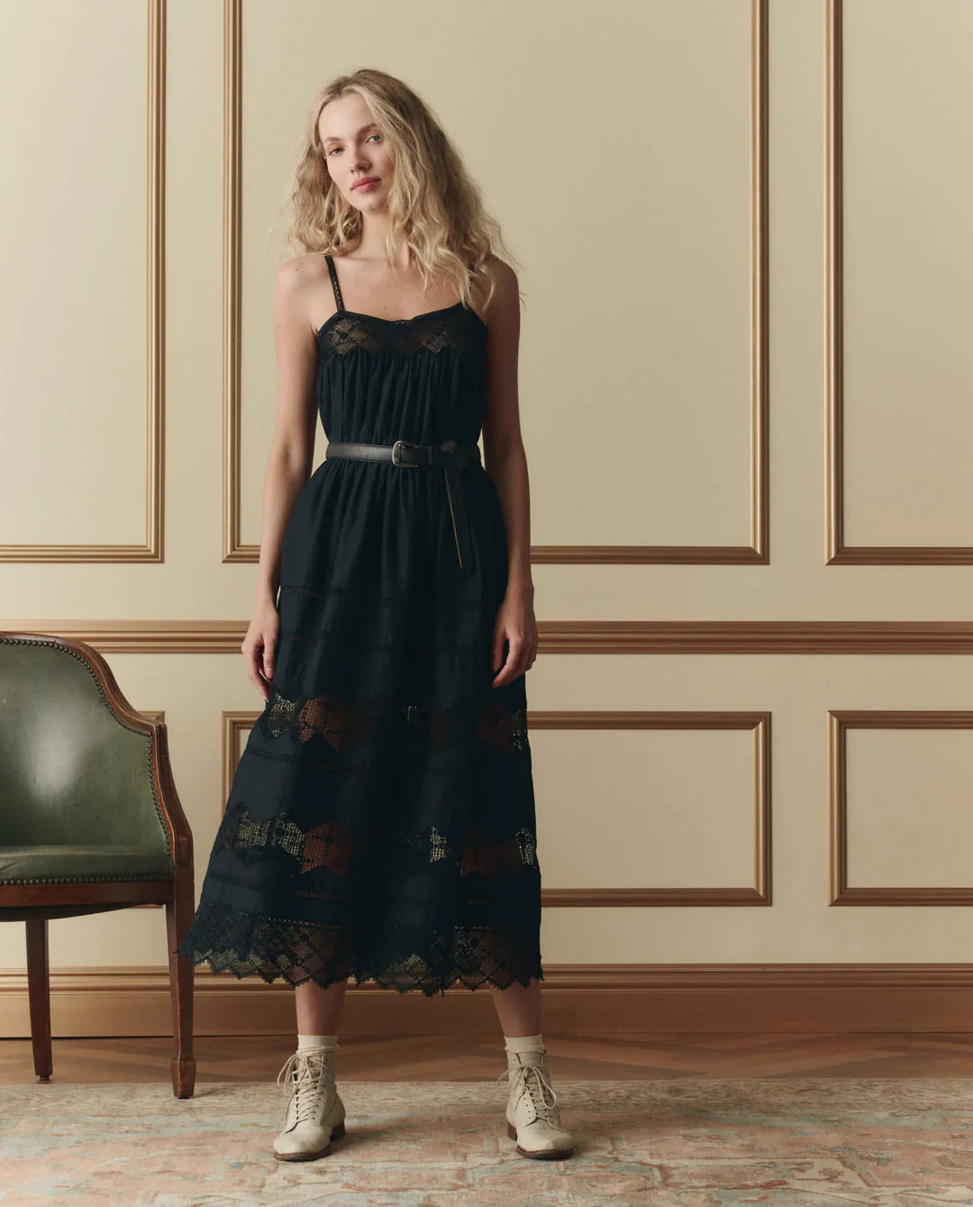 ROSETTE CROCHET DRESS