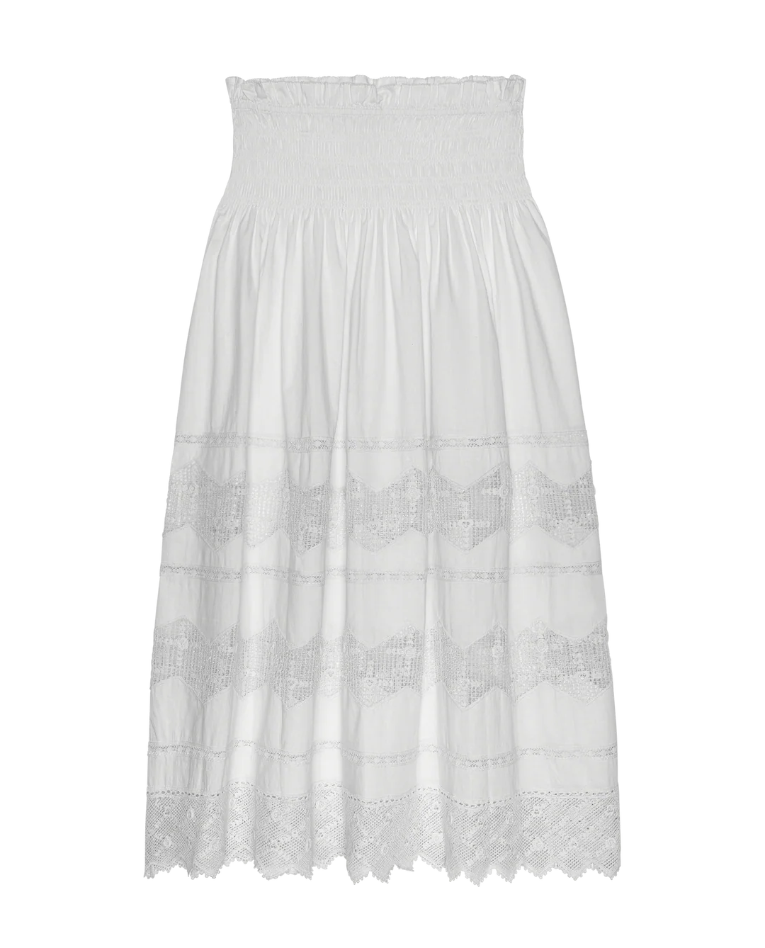 ROSETTE CROCHET CANARY SKIRT IN CREAM