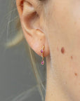 RUBY + DIAMOND HOOP EARRINGS