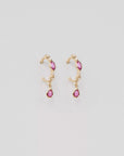 RUBY + DIAMOND HOOP EARRINGS