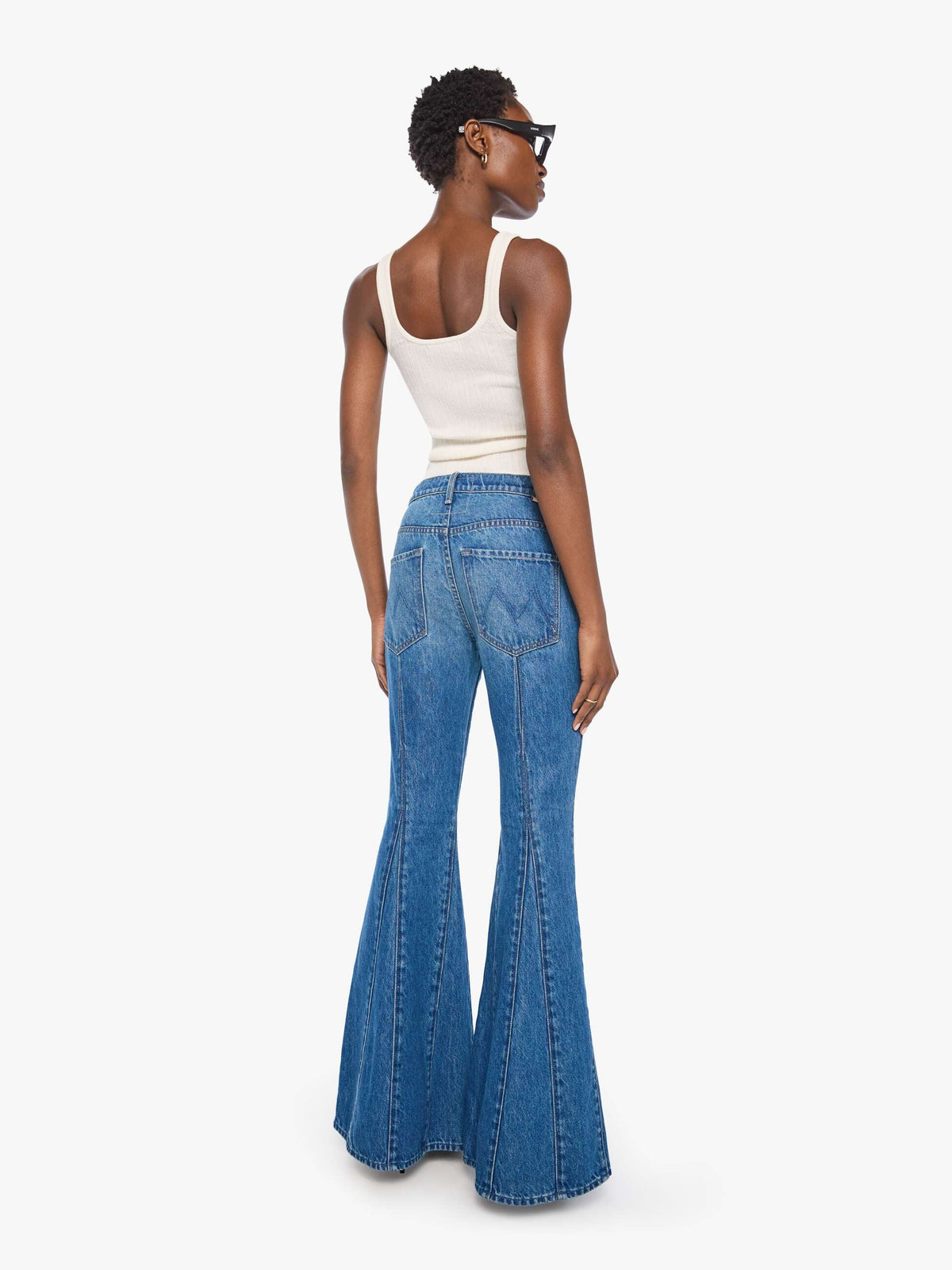 SEAMED DOLLOP HEEL JEANS