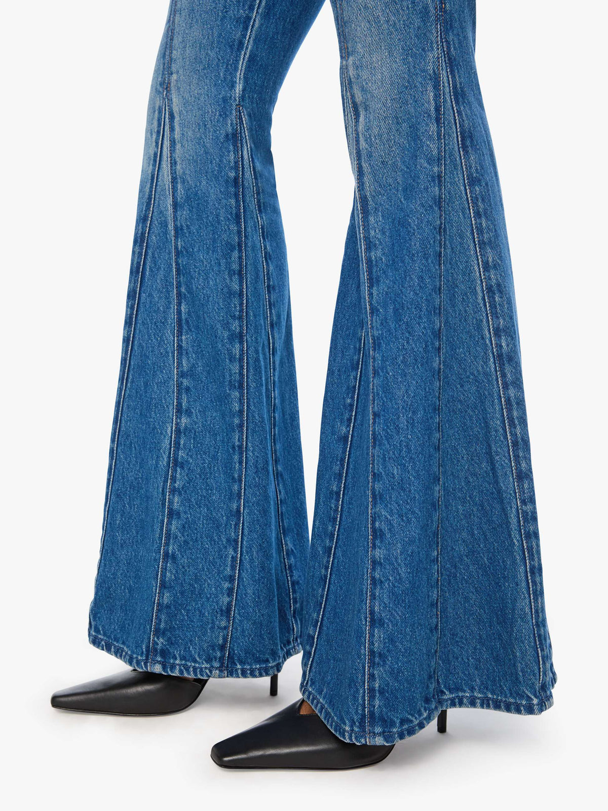 SEAMED DOLLOP HEEL JEANS