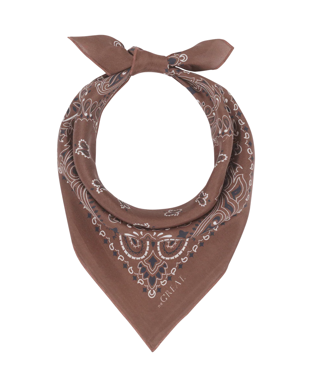 SILK BANDANA IN CHOCOLATE