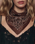 SILK BANDANA IN CHOCOLATE