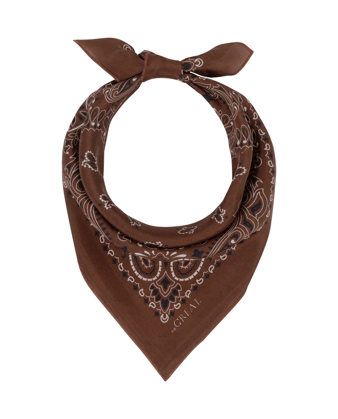 SILK BANDANA IN CHOCOLATE