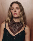 SILK BANDANA IN CHOCOLATE