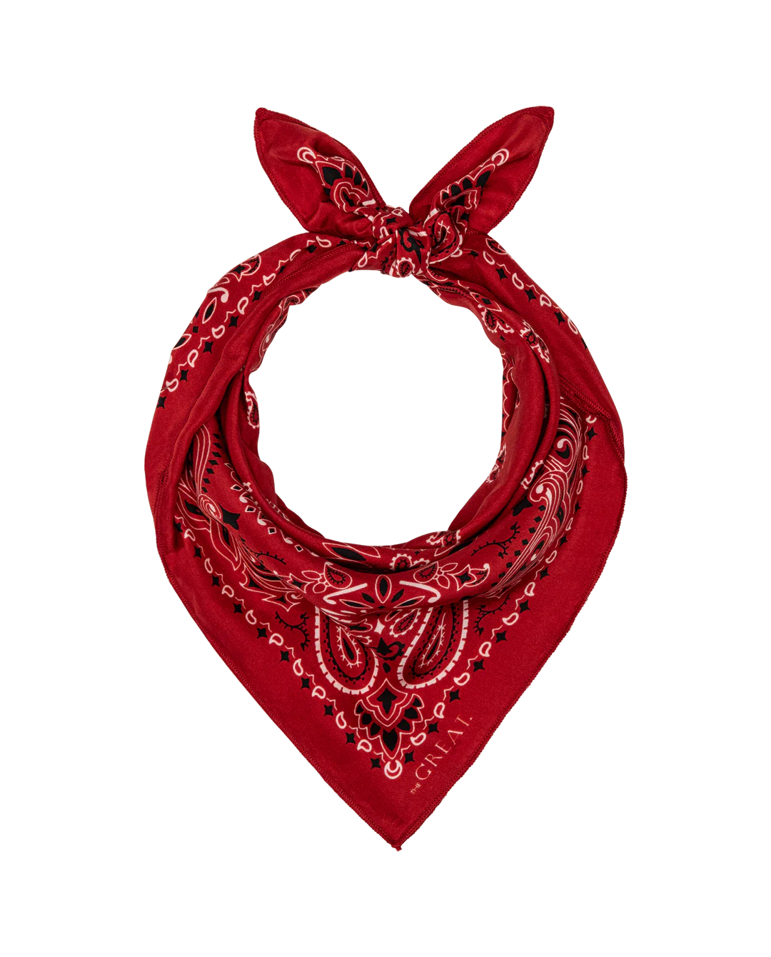 SILK BANDANA IN TRUE RED